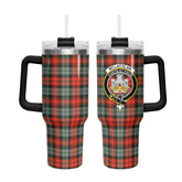 McLachlan Weathered Tartan Crest 40 oz Insulated Tumbler with Handle